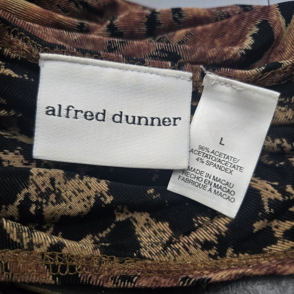Vintage Alfred Dunner 3 Pc Set Skirt Shirt Jacket Animal Print Women Large/XL - Picture 7 of 10